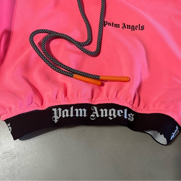 PALM ANGELS Basic Cropped Hoodie - Picture 4 of 12